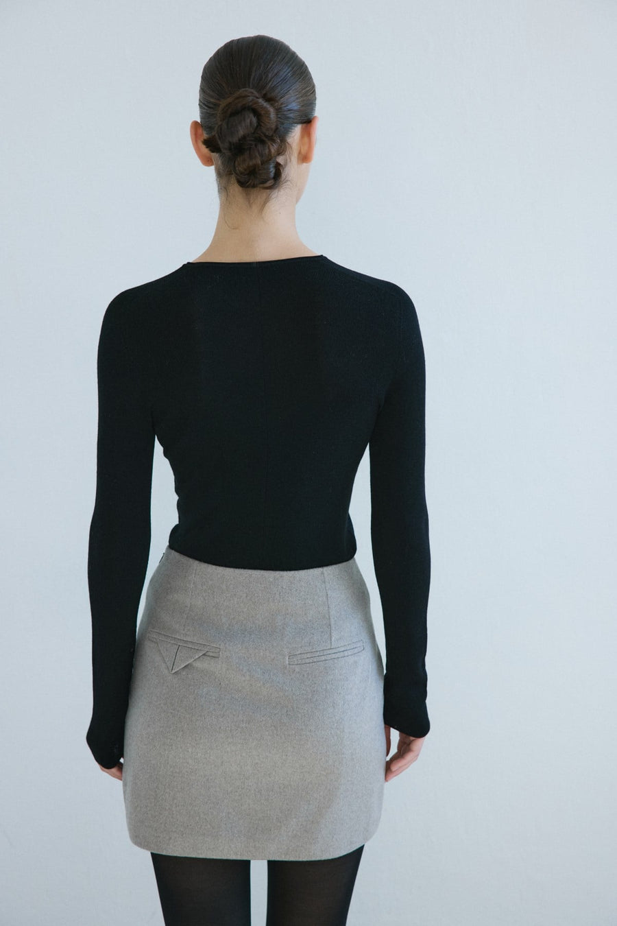 High Waist Lined A-Line Mini  Skirt