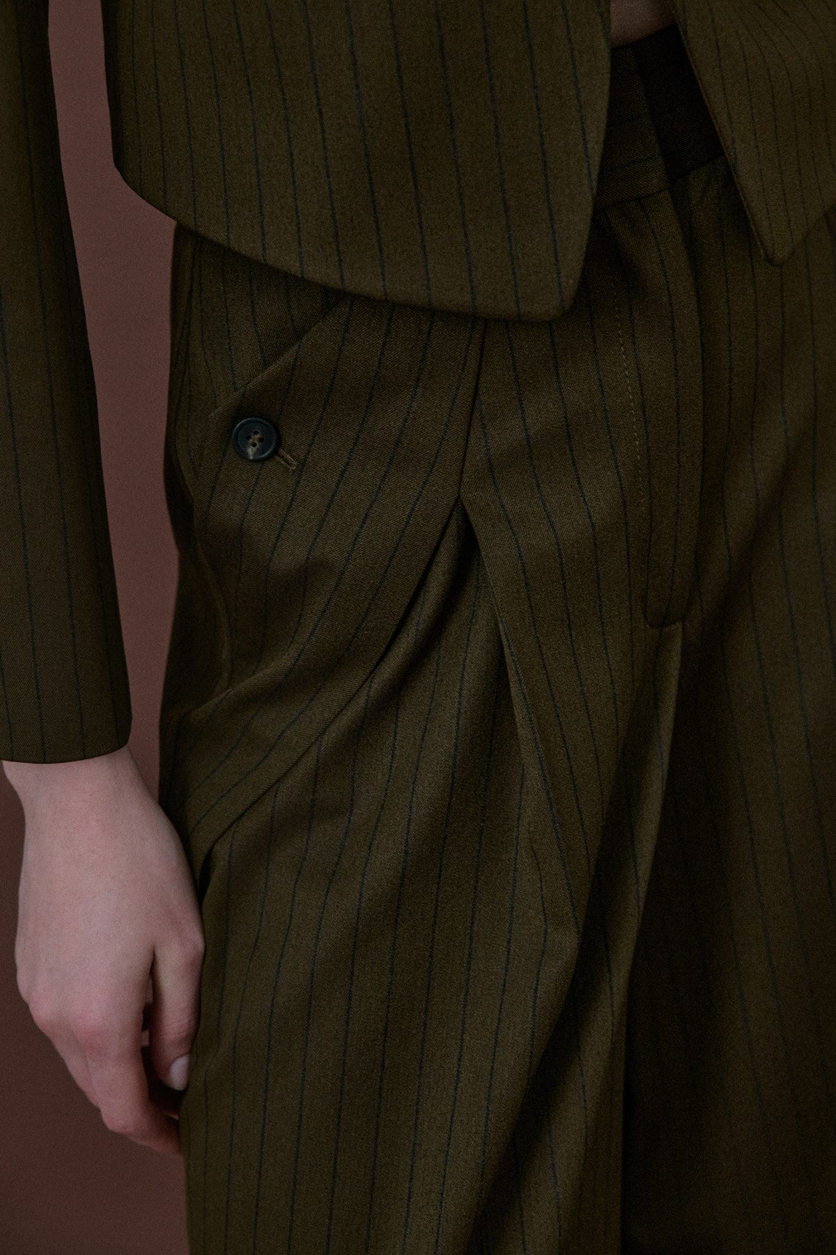 High Waist Striped Wide Leg  Trousers