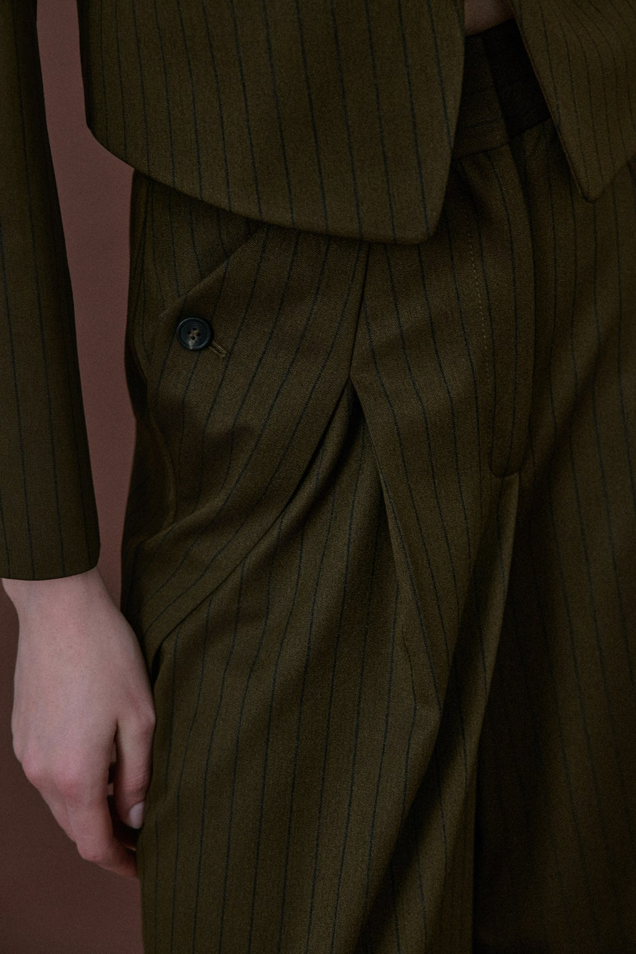 High Waist Striped Wide Leg  Trousers