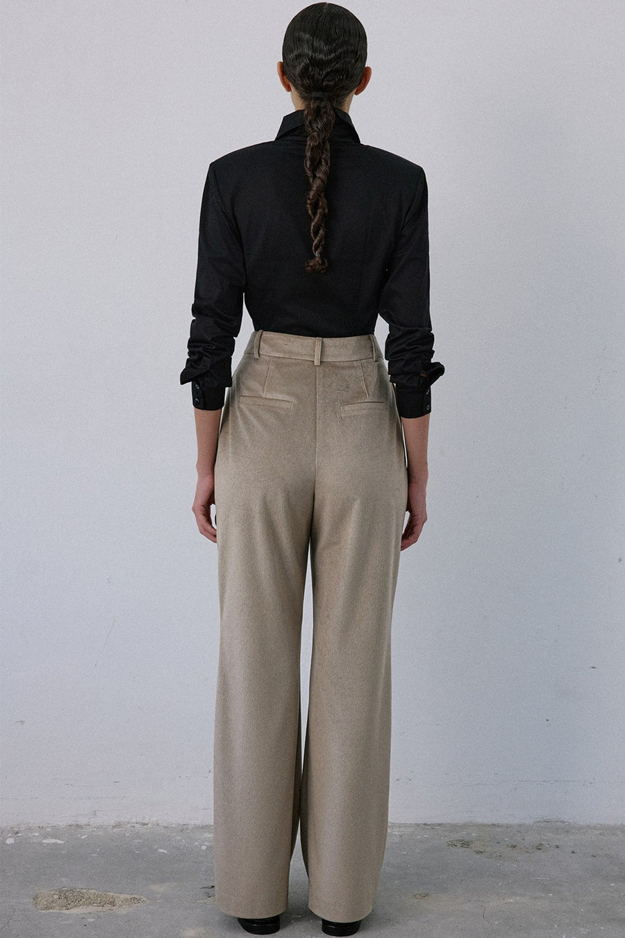 High Waist Velvet Wide Leg  Trousers