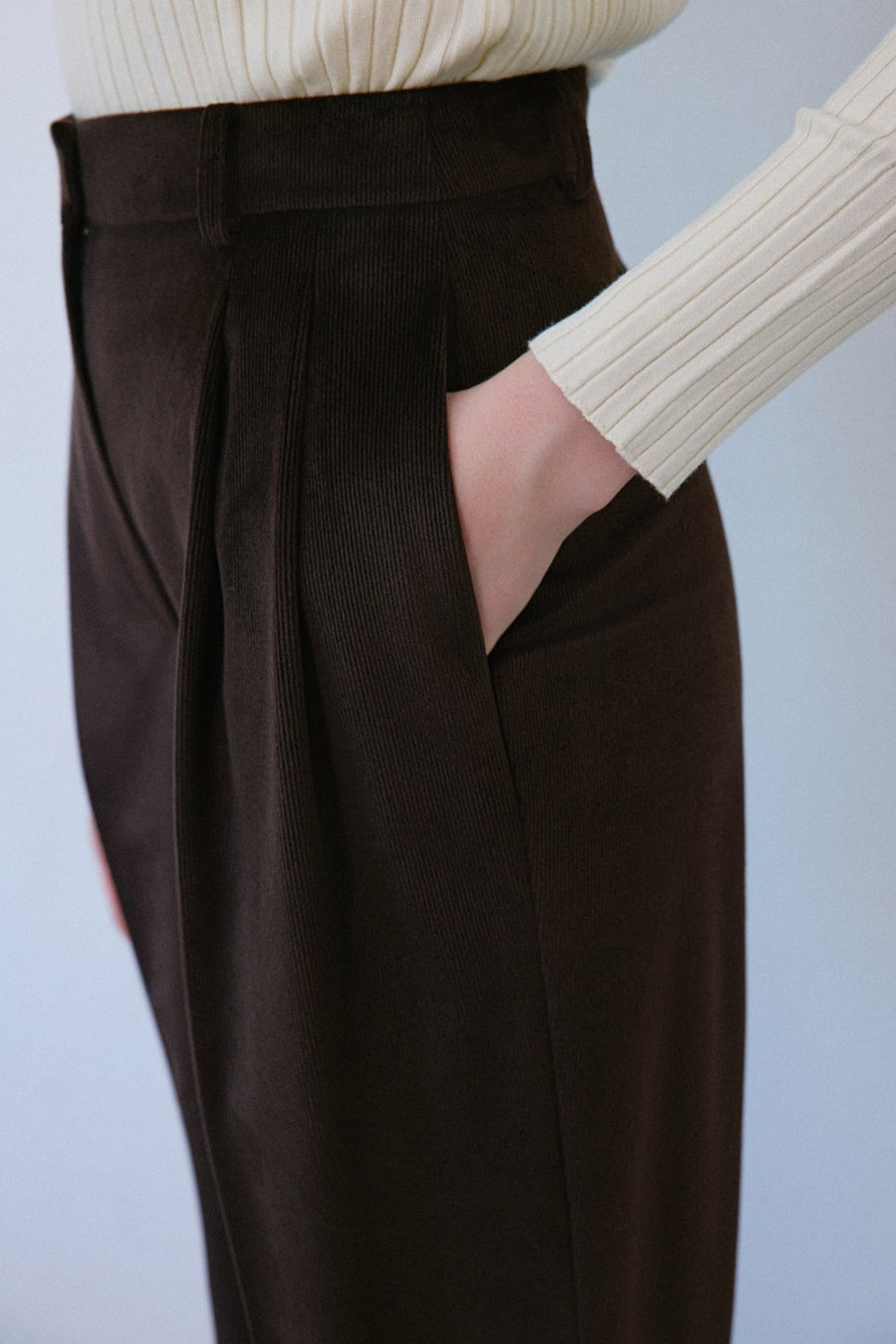 High Waist Velvet Wide Leg  Trousers