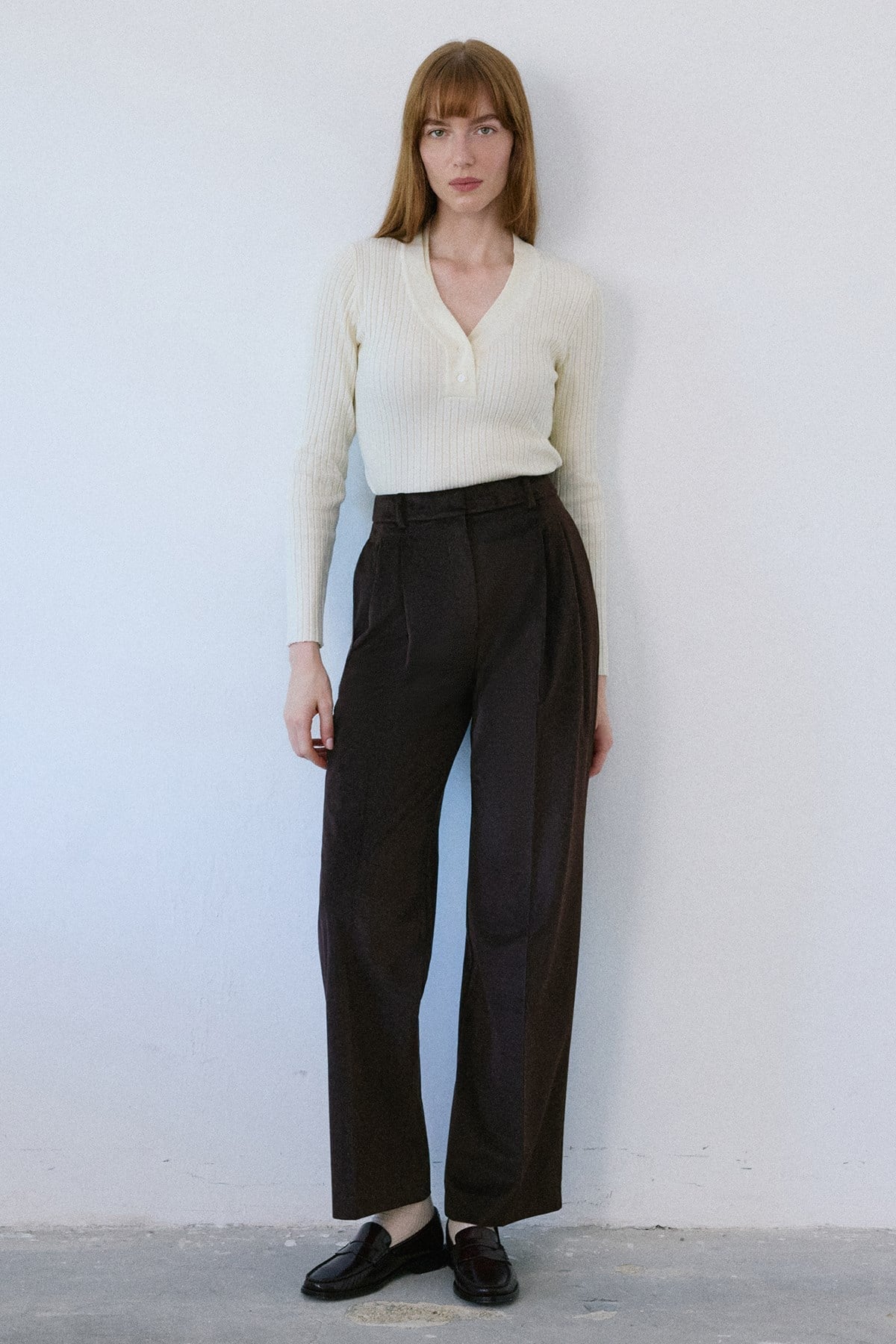High Waist Velvet Wide Leg  Trousers