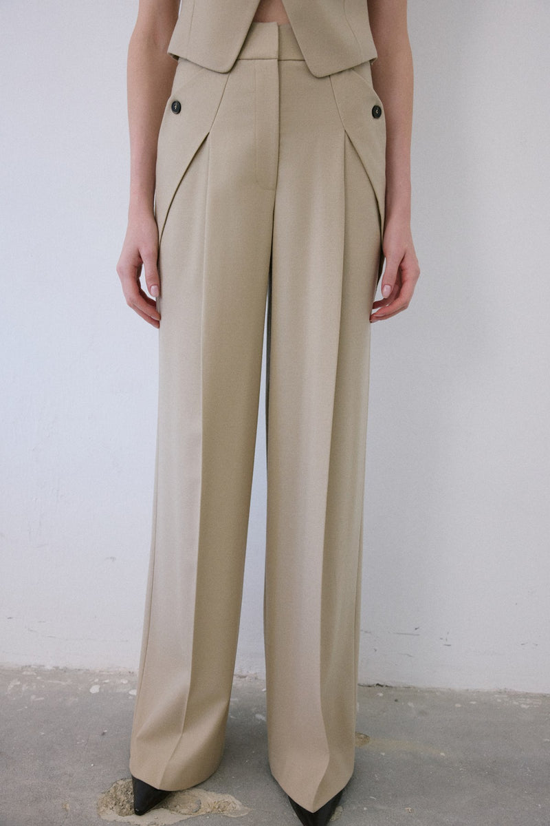 High Waist Wide Leg  Trousers