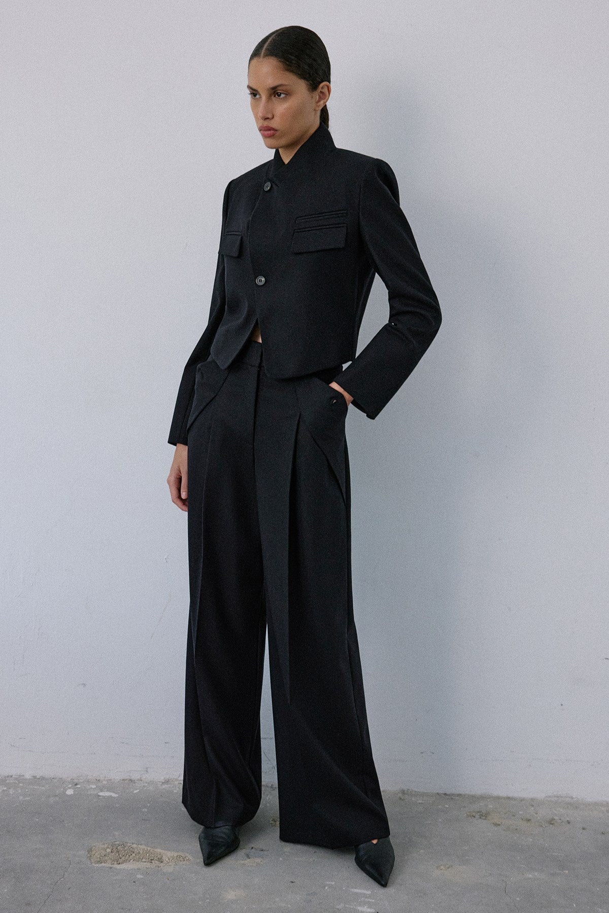 High Waist Wide Leg  Trousers