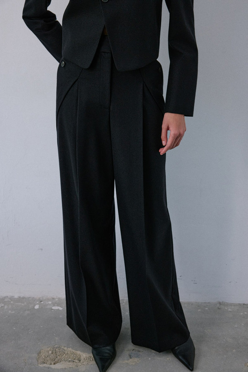 High Waist Wide Leg  Trousers