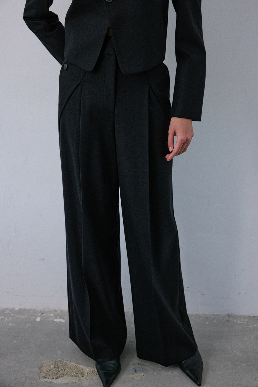 High Waist Wide Leg  Trousers