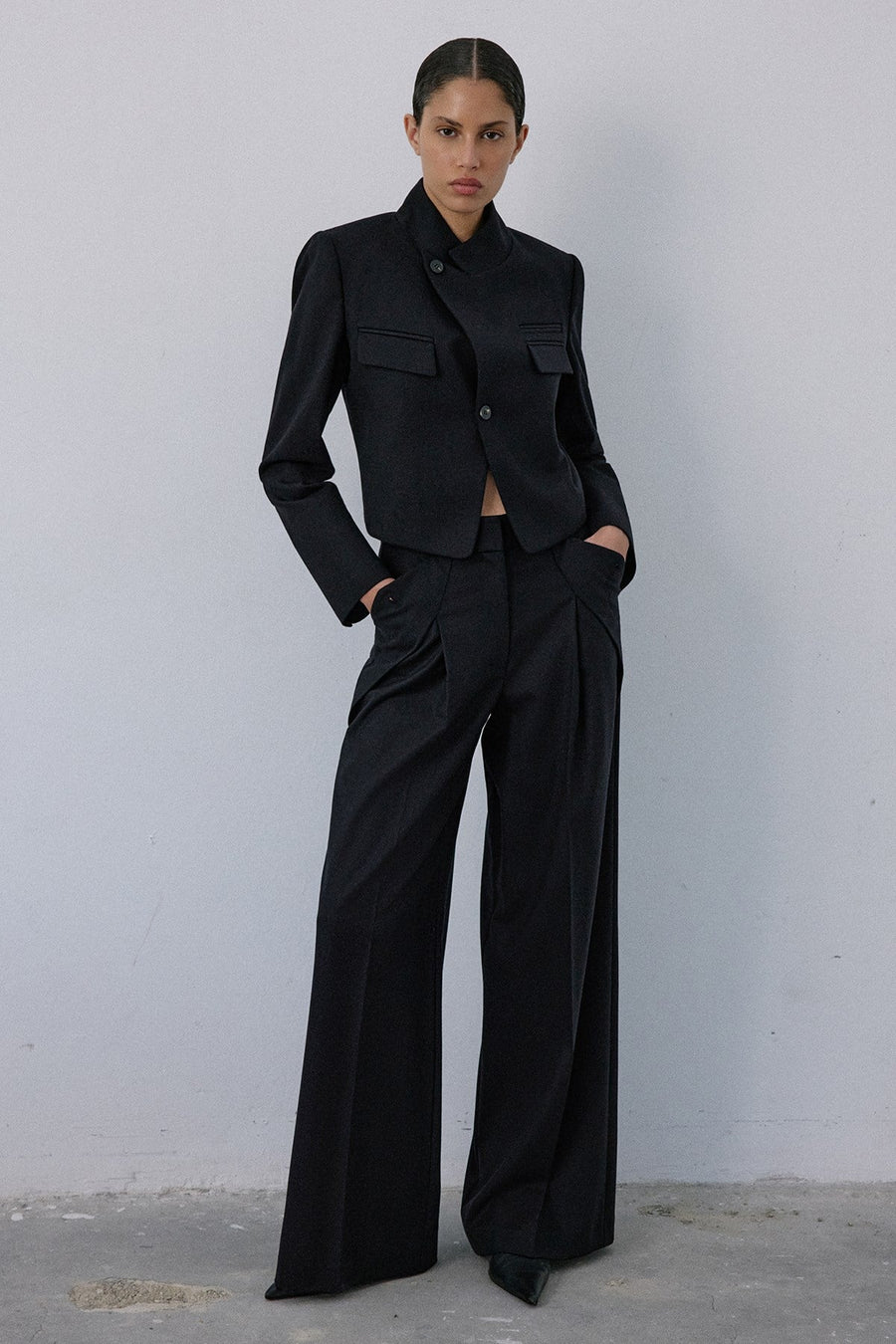 High Waist Wide Leg  Trousers