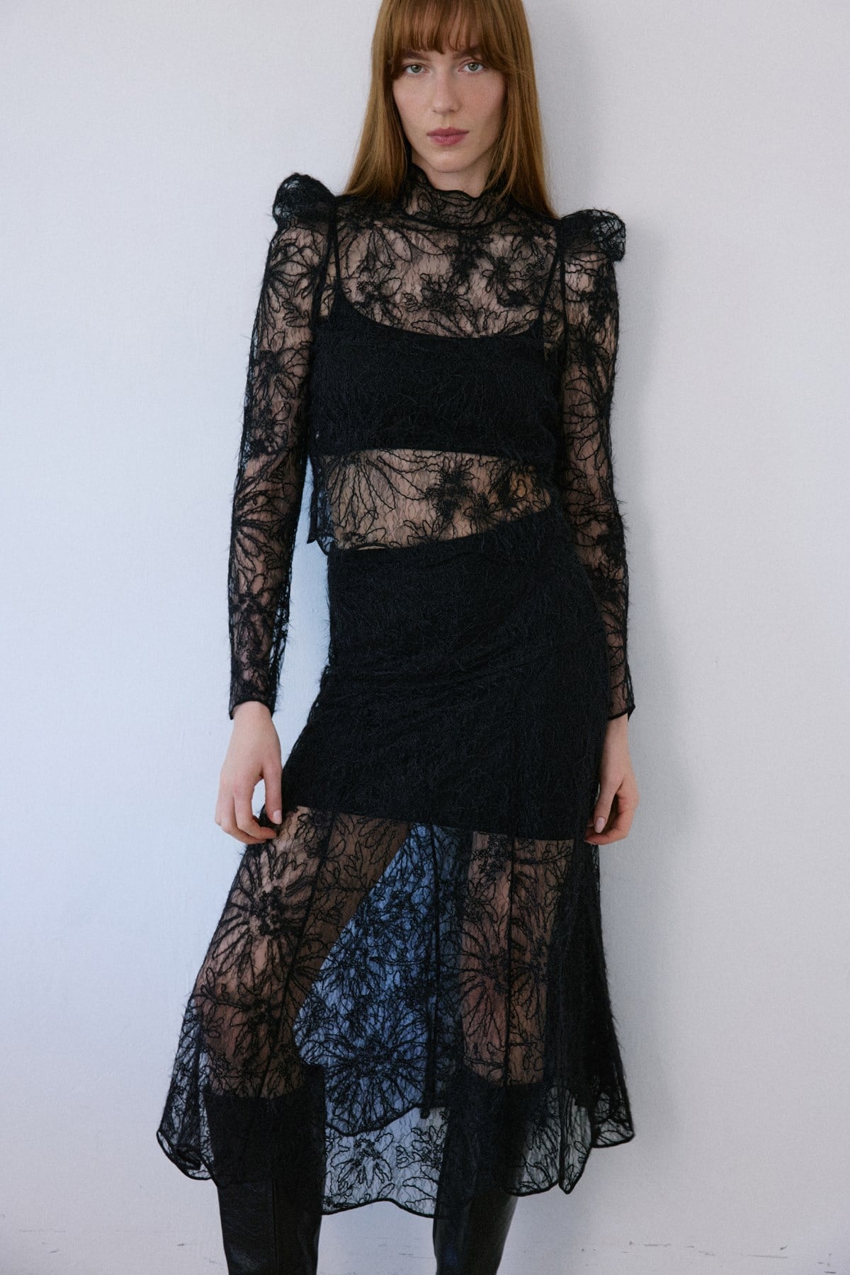 Lace Sheer  Blouse