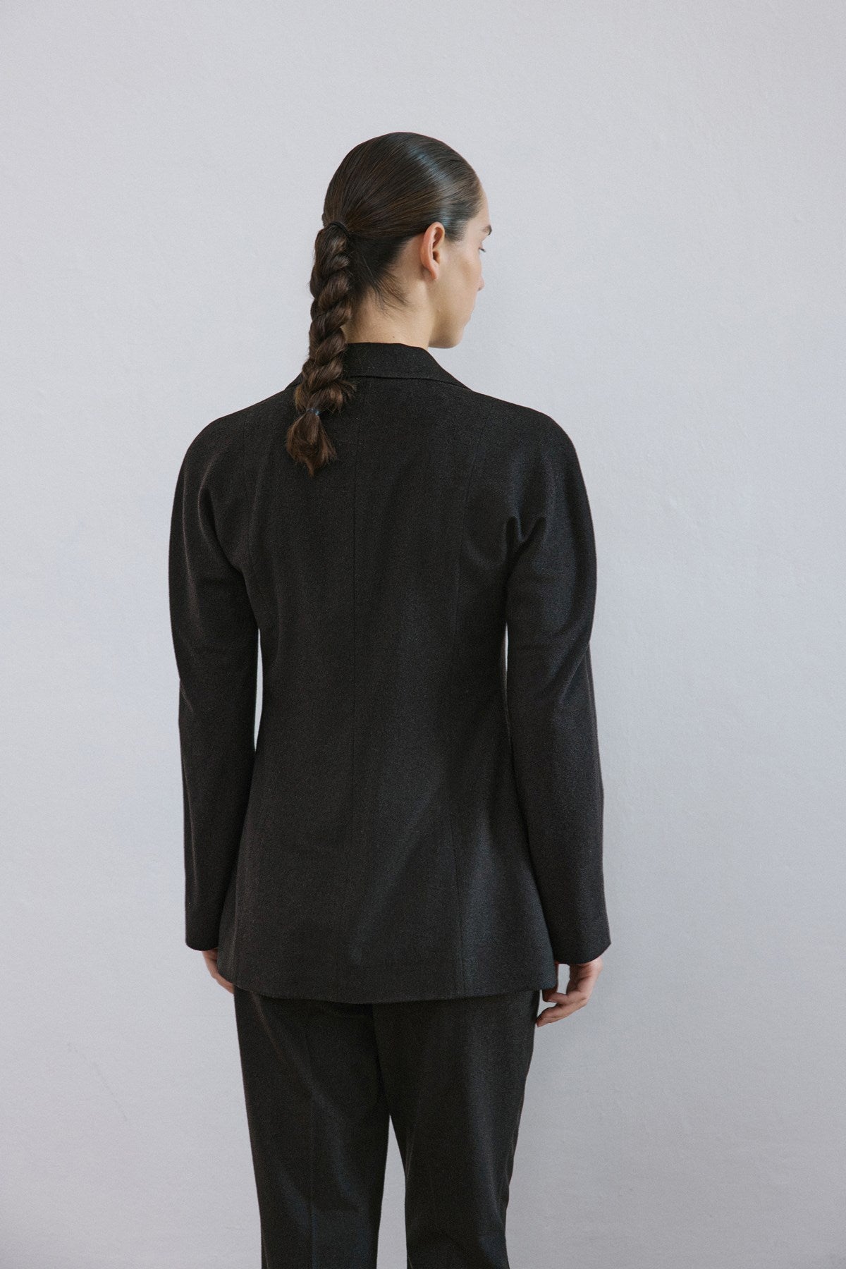 Lapel Collar Lined Long Sleeve  Blazer Jacket