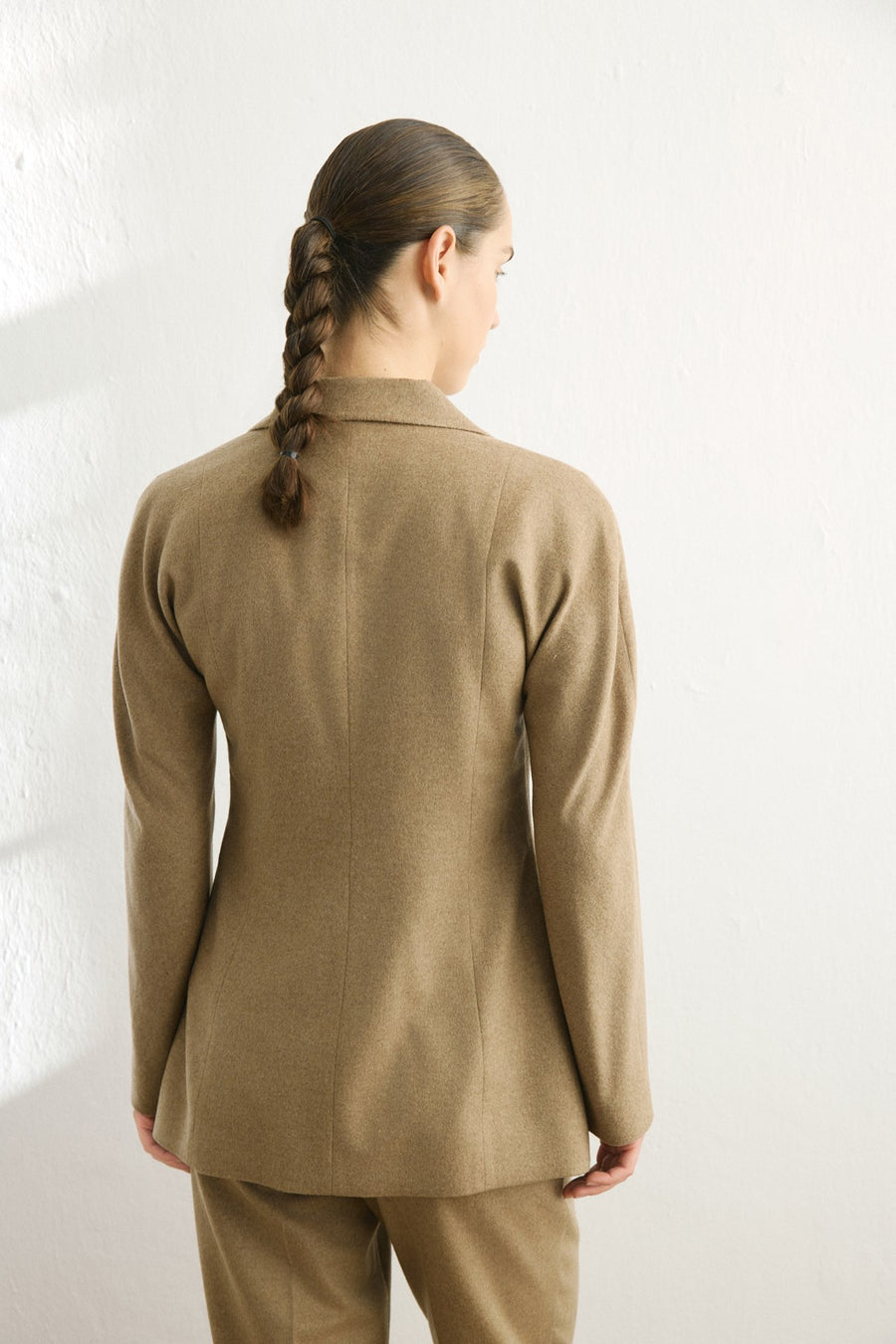 Lapel Collar Lined Long Sleeve  Blazer Jacket