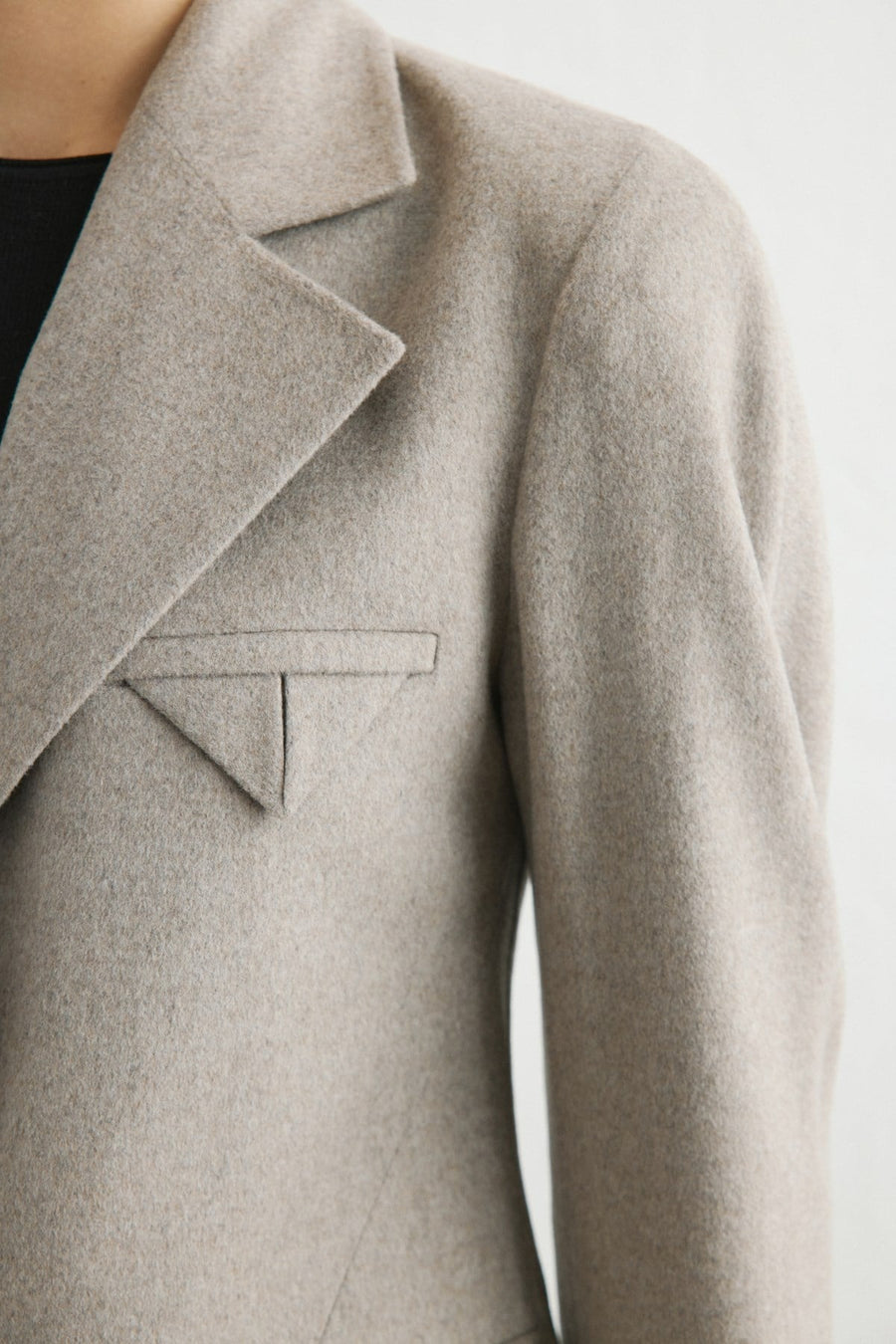 Lapel Collar Lined Long Sleeve  Blazer Jacket