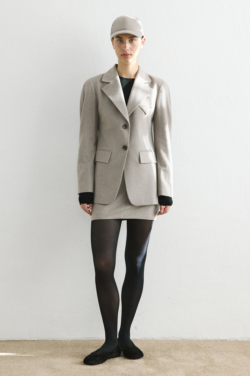Lapel Collar Lined Long Sleeve  Blazer Jacket