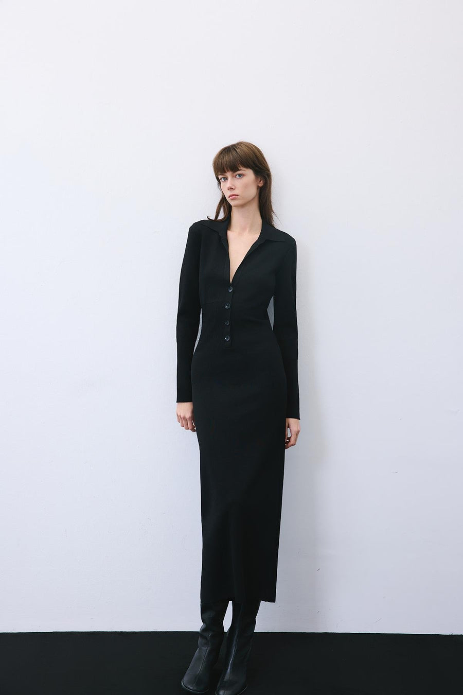 Long Knit Corset Dress