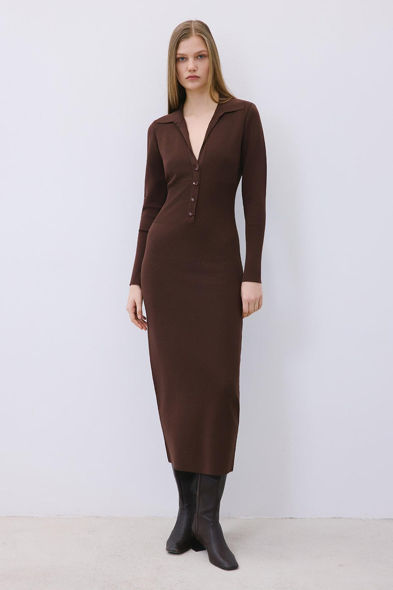 Long Knit Corset Dress