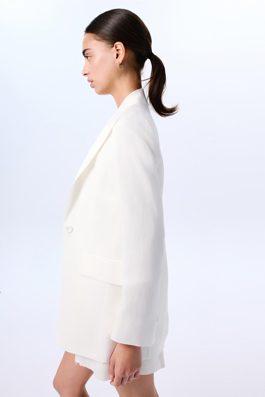 Long Sleeve Linen  Jacket