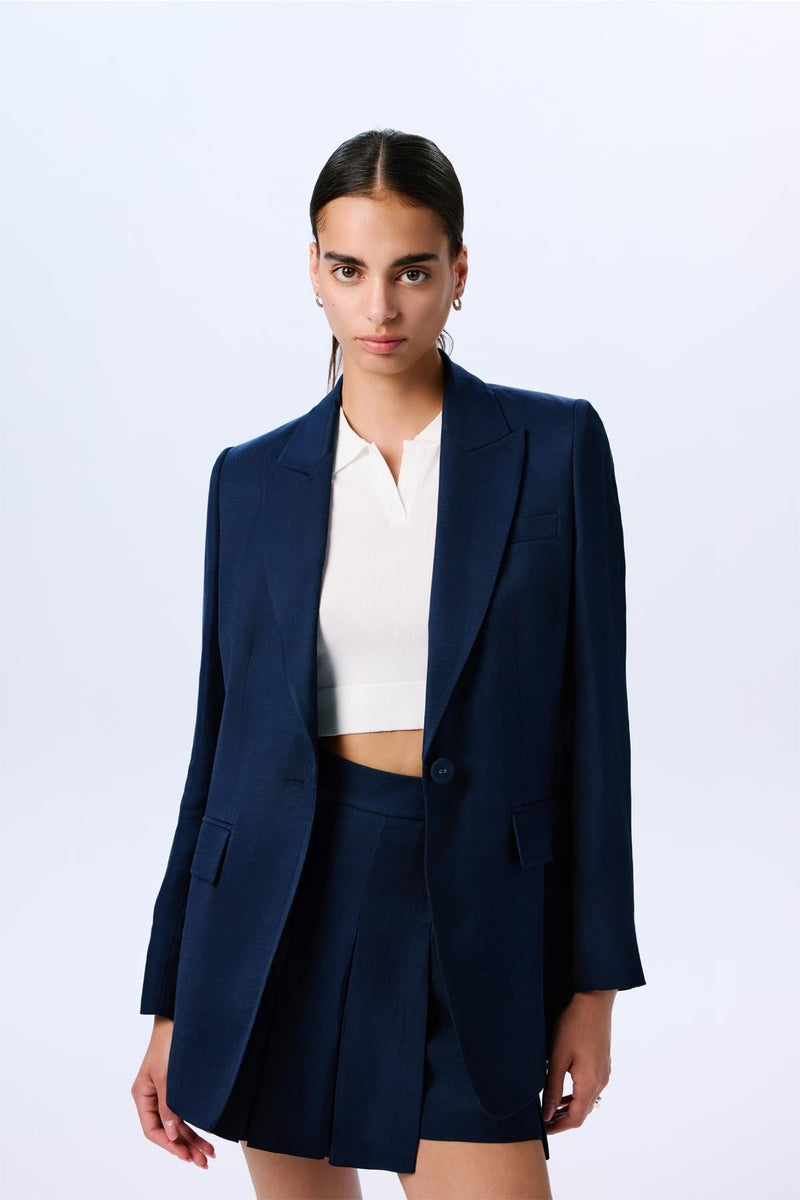 Long Sleeve Linen  Jacket