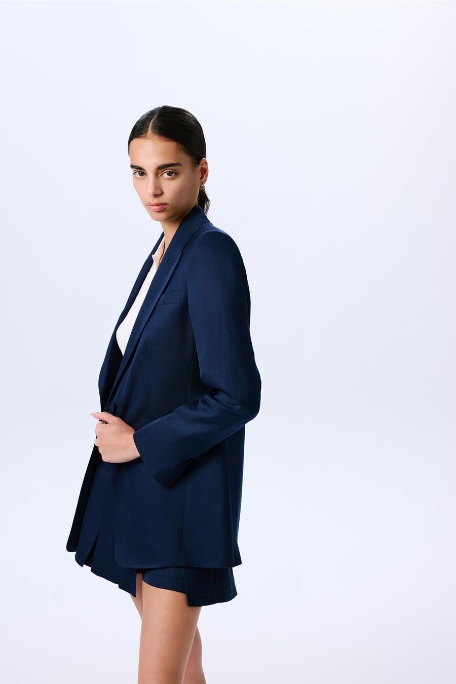 Long Sleeve Linen  Jacket