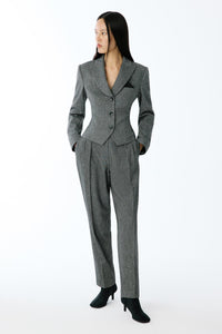 Anthracite Melange Textured  Jacket