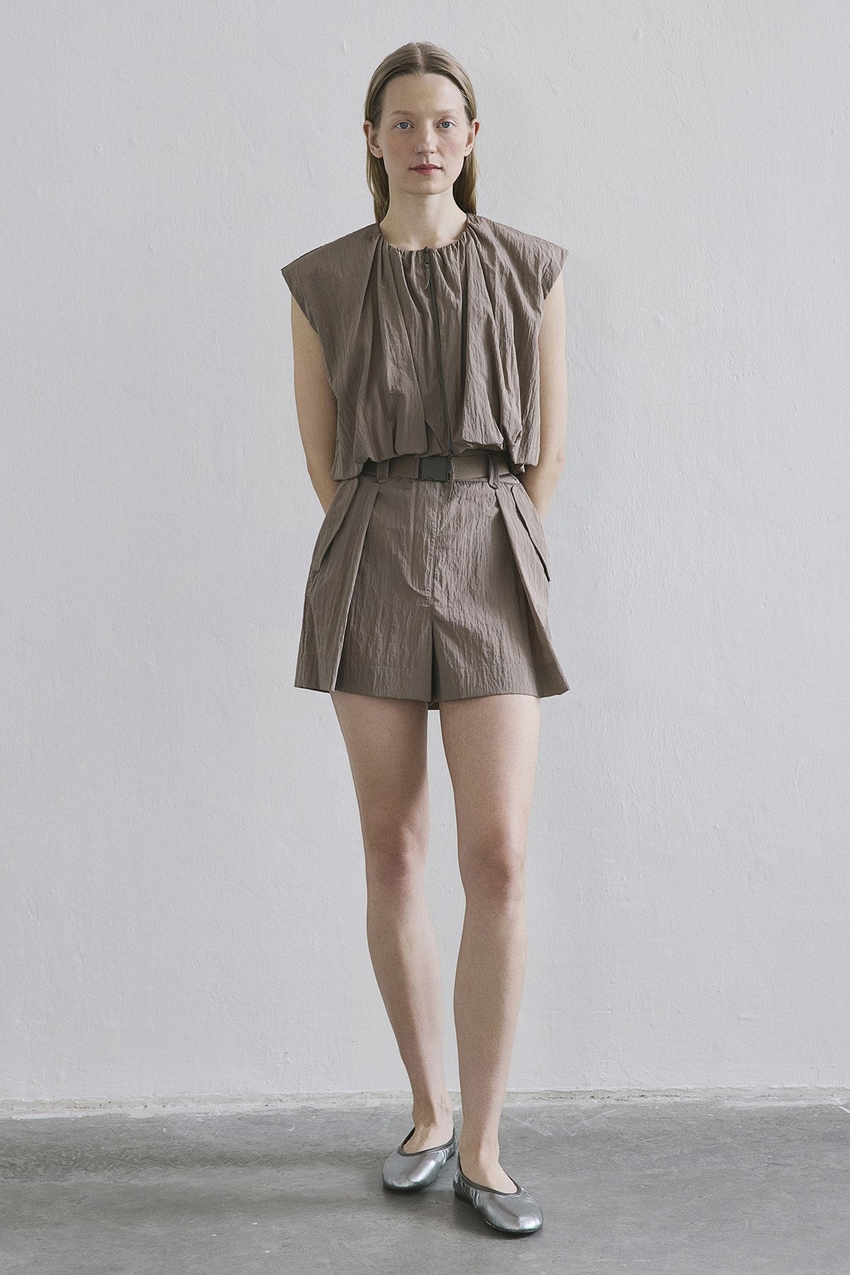 Metal Buckle  Mini Shorts