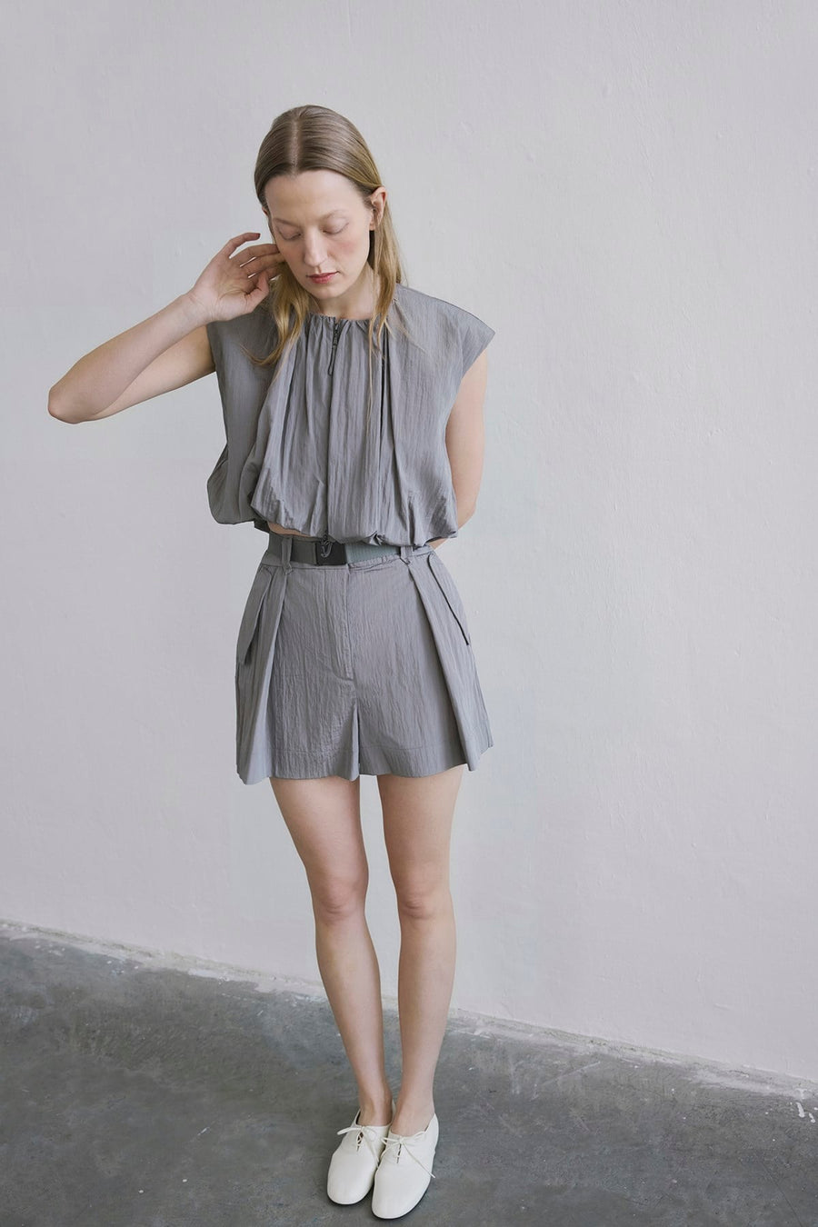 Metal Buckle  Mini Shorts