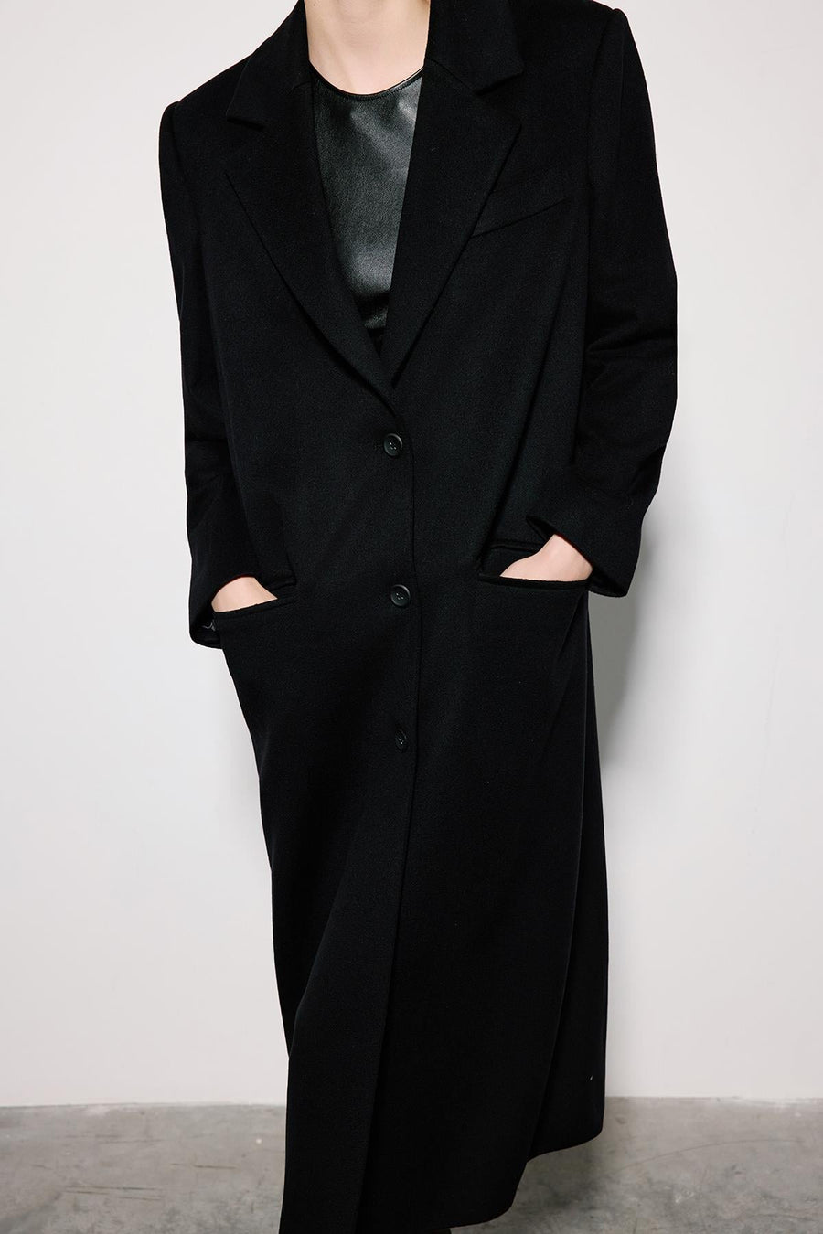 Midi Coat with Jacket Collar