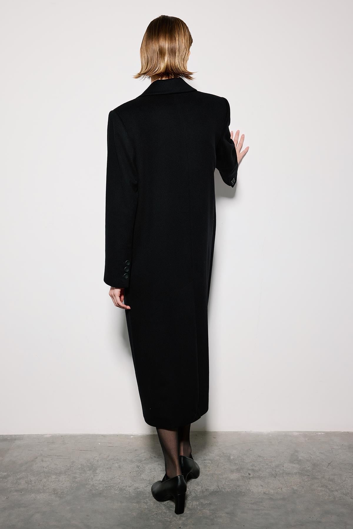 Midi Coat with Jacket Collar