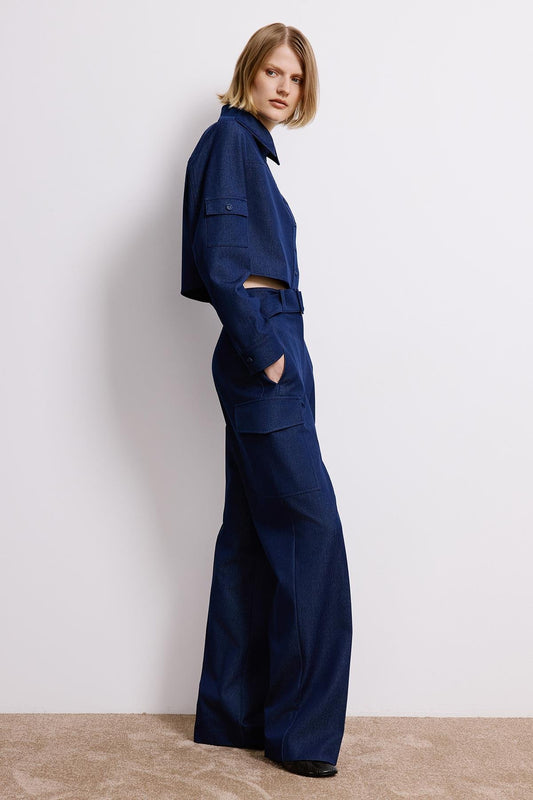 Denim Cargo Trousers