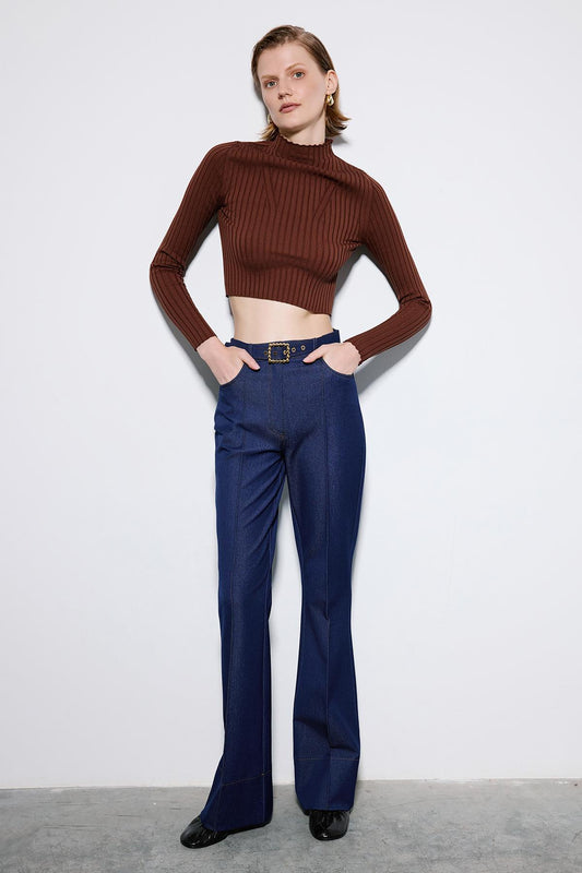 Trousers With Gold Belt