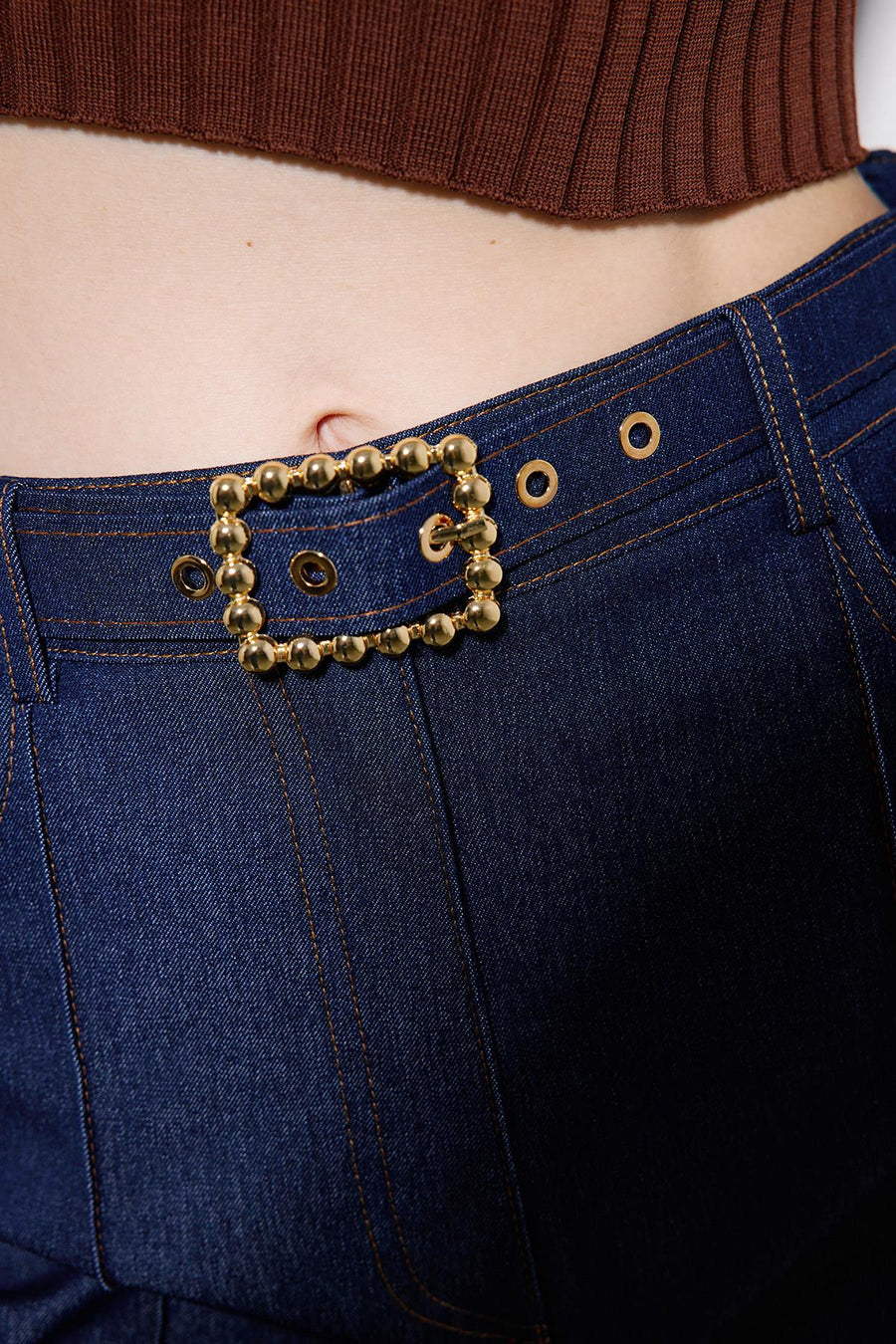 Trousers With Gold Belt