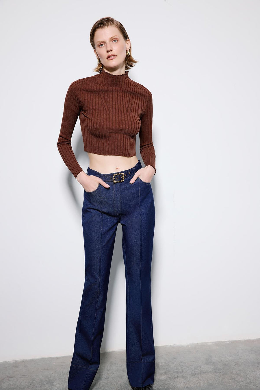 Trousers With Gold Belt