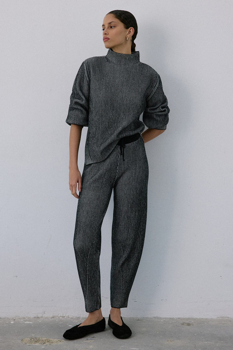 Off Shoulder Ribbed Knit  Sweater