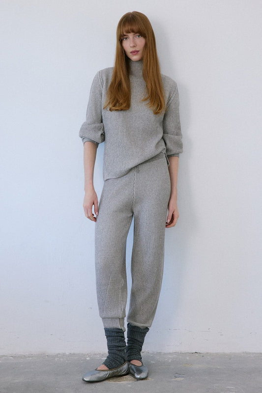 Off Shoulder Ribbed Knit  Sweater