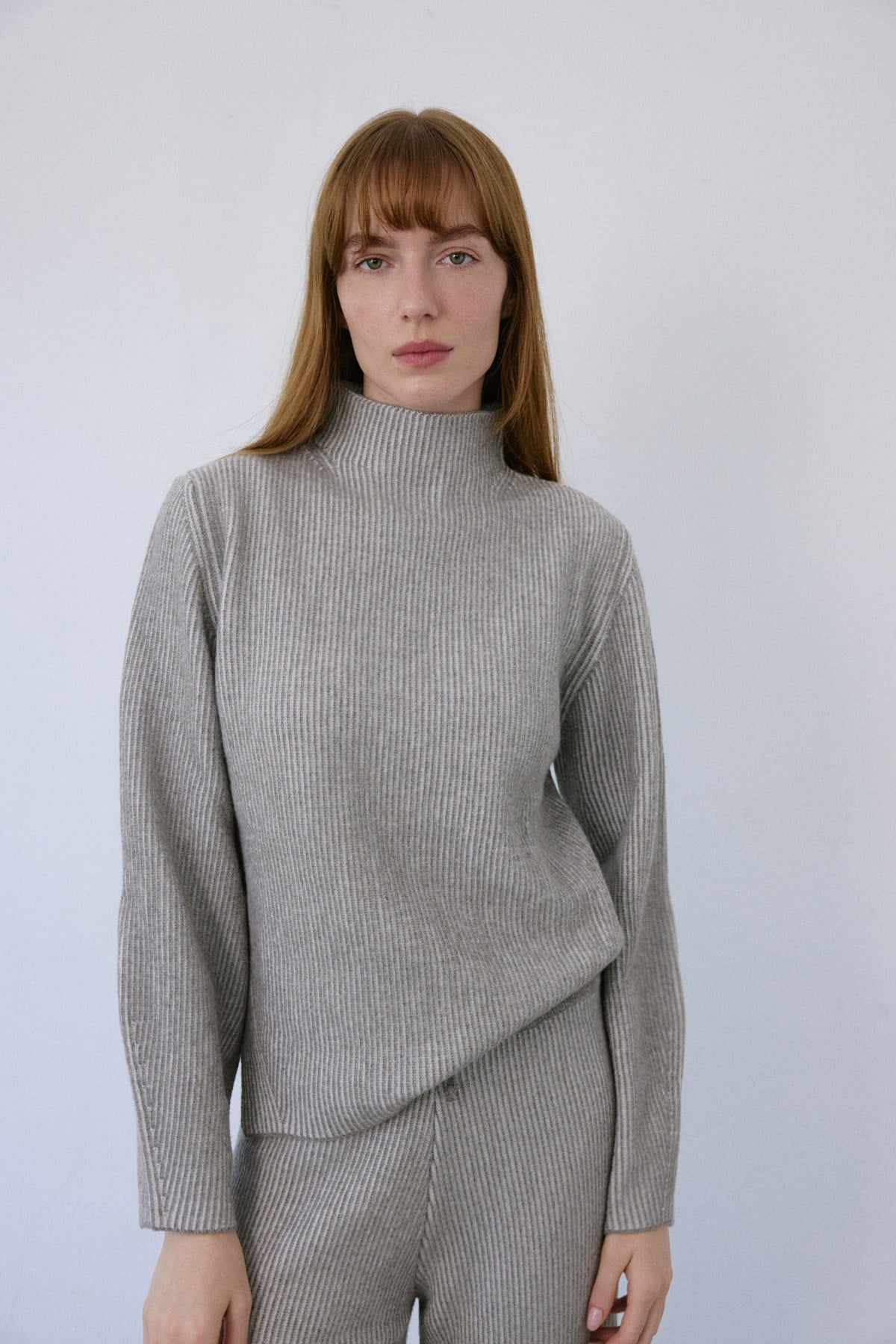 Off Shoulder Ribbed Knit  Sweater