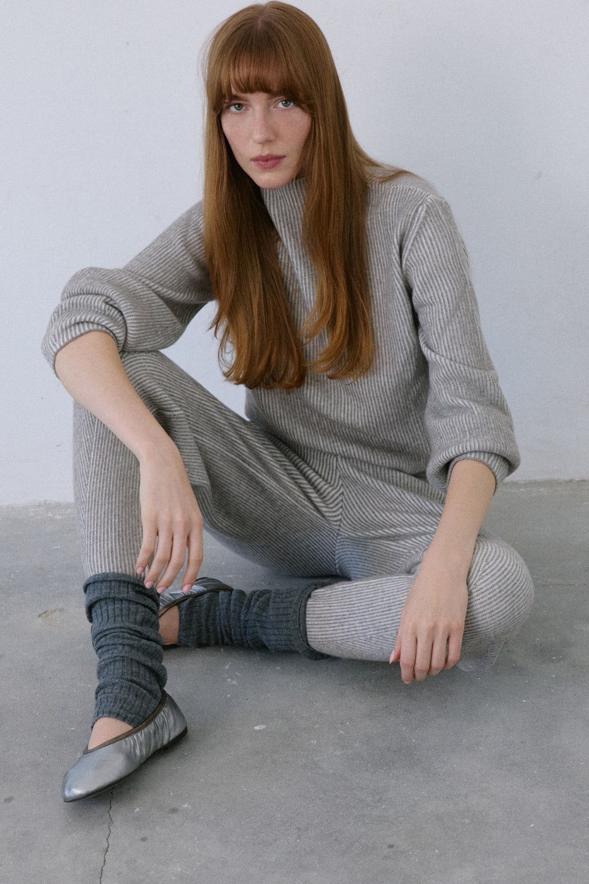 Off Shoulder Ribbed Knit  Sweater