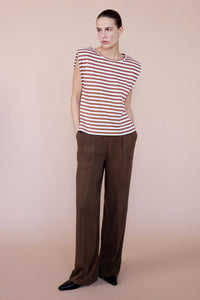 Cinnamon Padded Knit Black White T-Shirt
