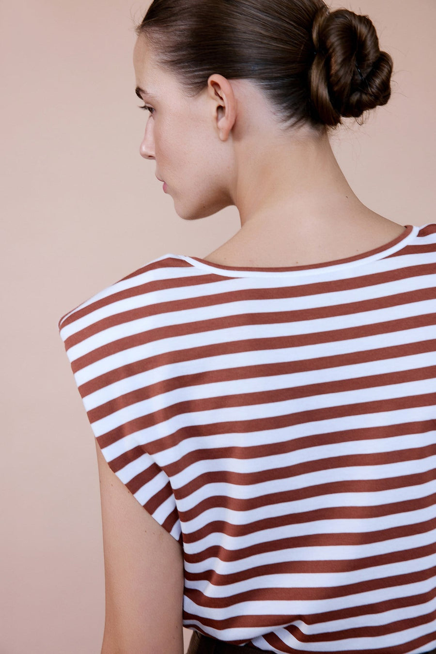 Padded Knit Black White T-shirt