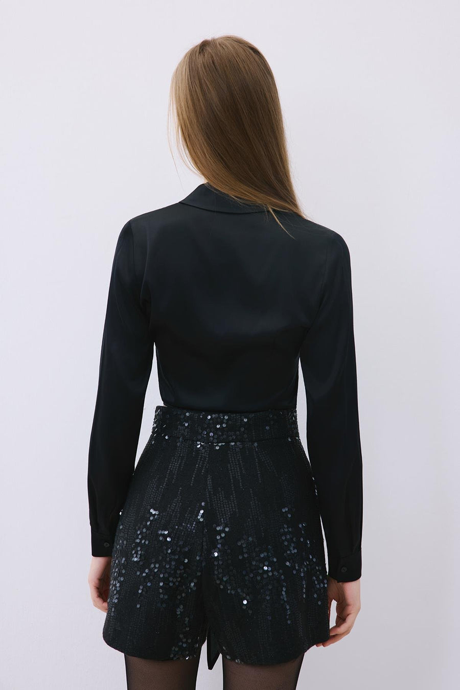 Sequin High Waist Shorts