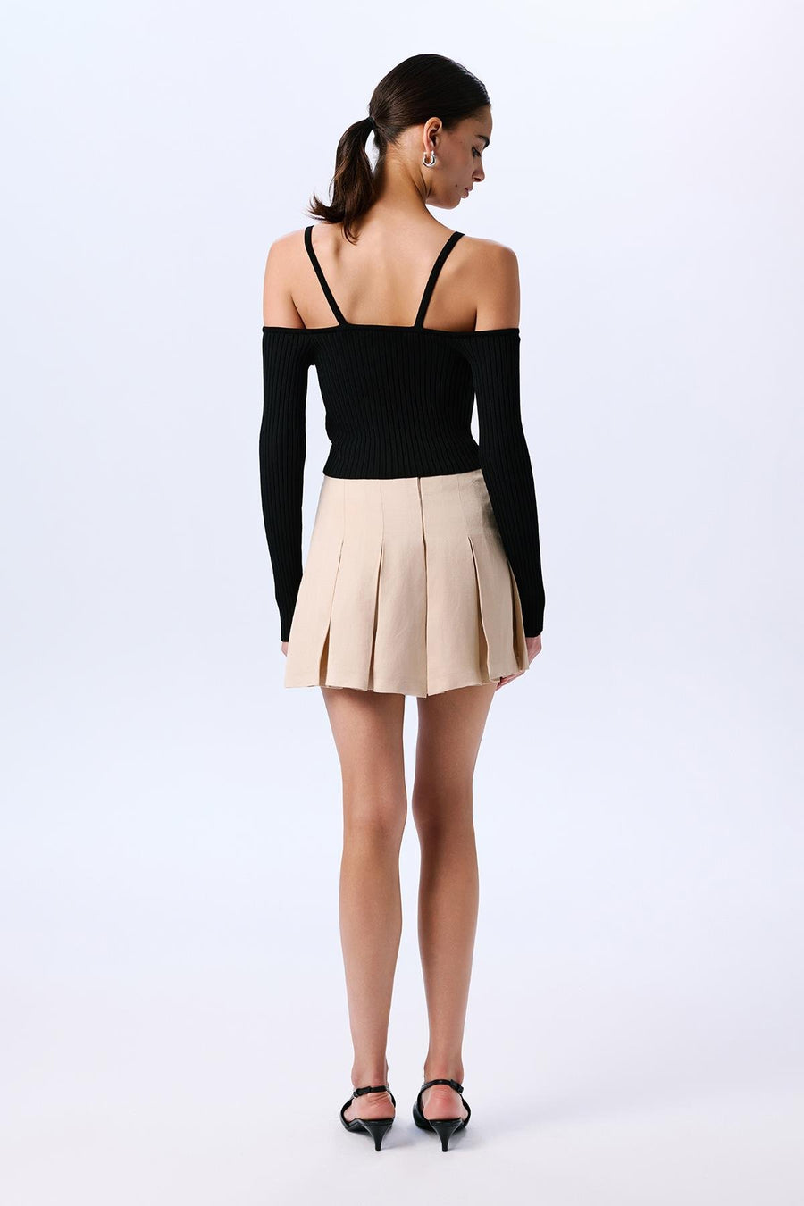 Shoulder Cutout Crop  Blouse
