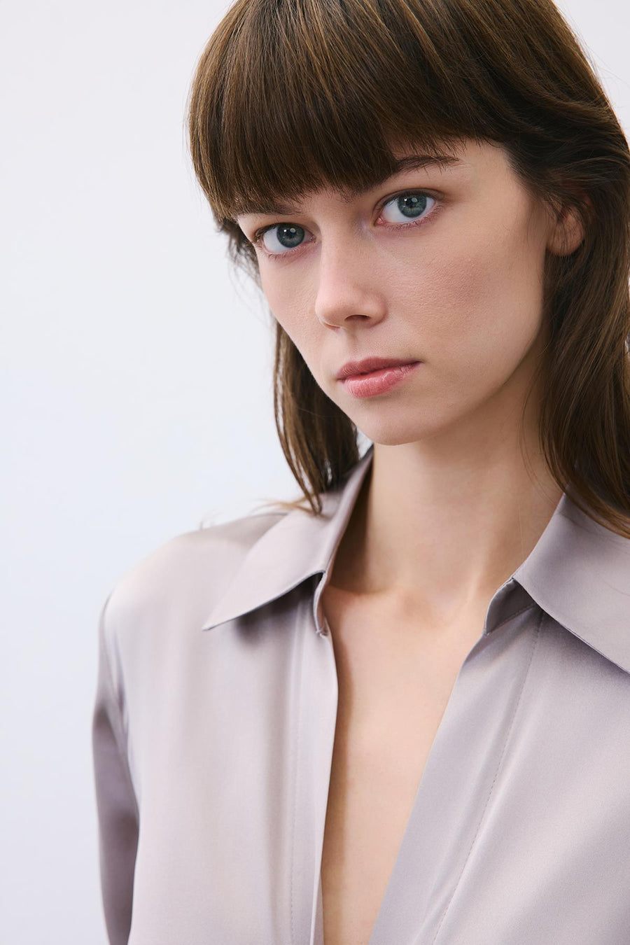 Silk Tie-Front Crop  Shirt Blouse