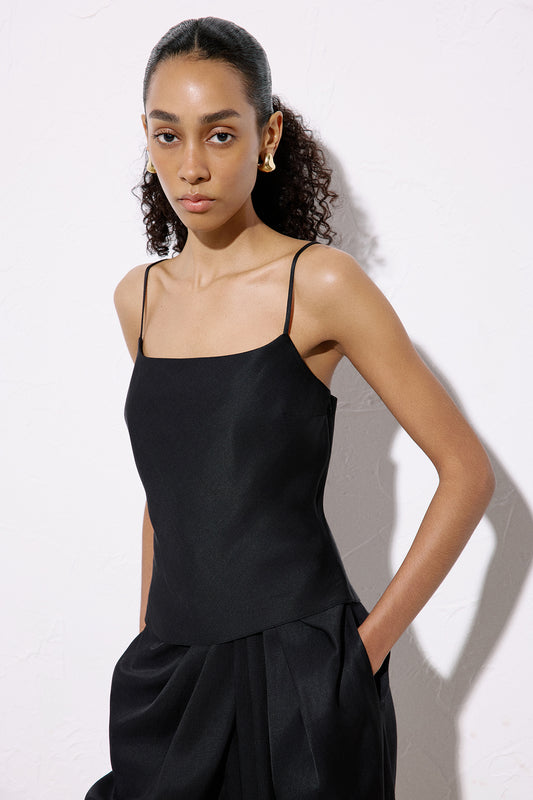 Square Neck Thin Strap  Blouse