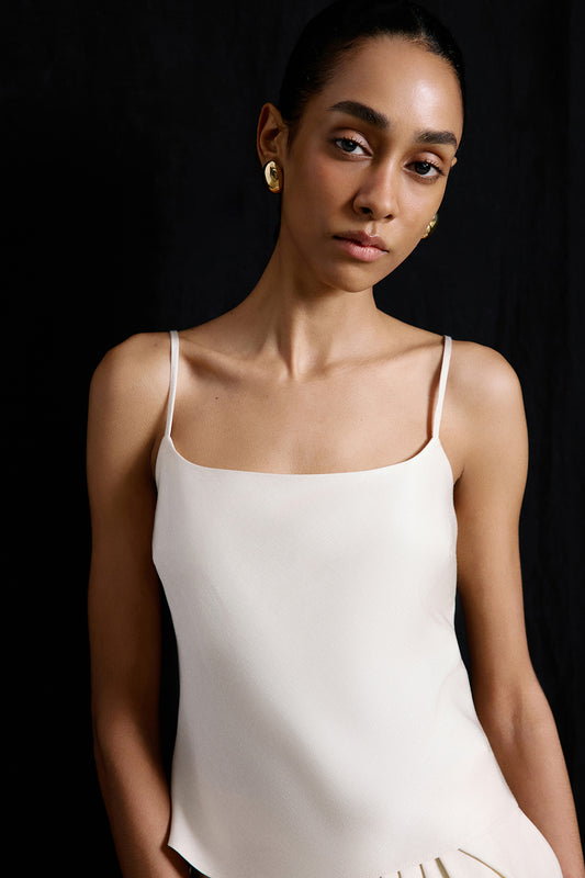 Square Neck Thin Strap  Blouse