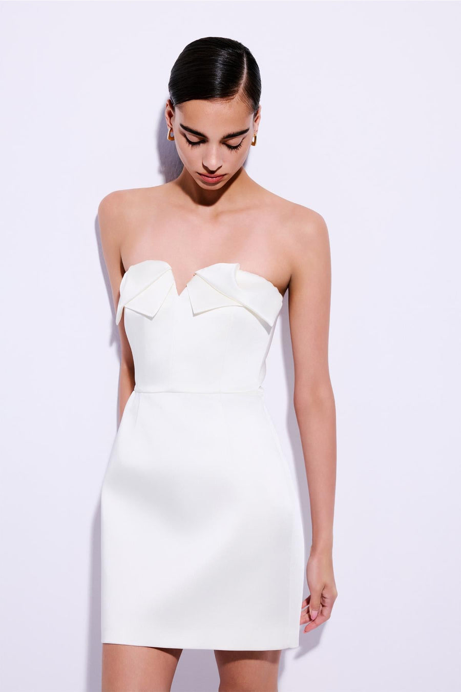 Strapless Draped Detailed  Mini Dress