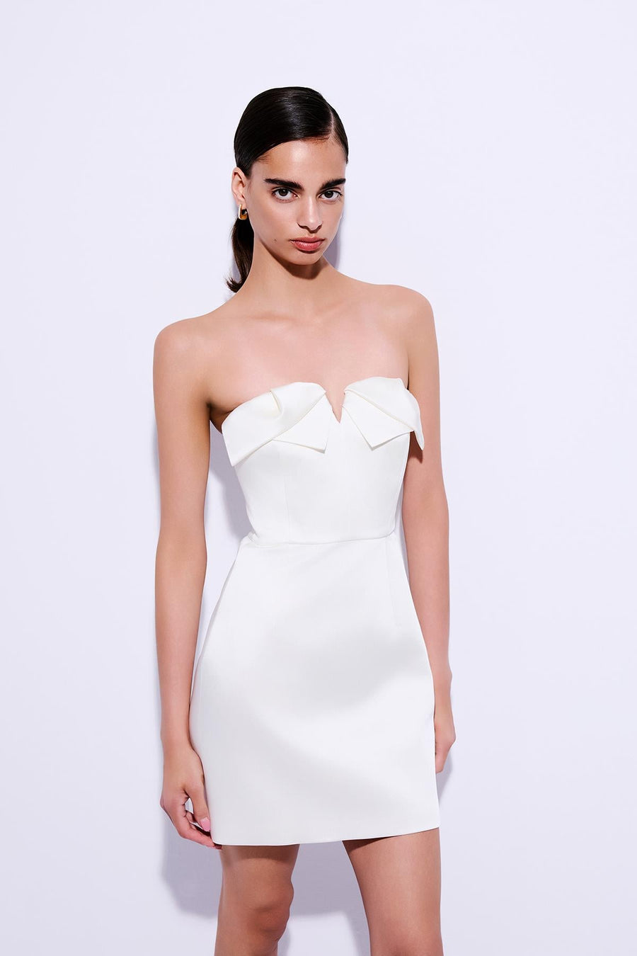 Strapless Draped Detailed  Mini Dress