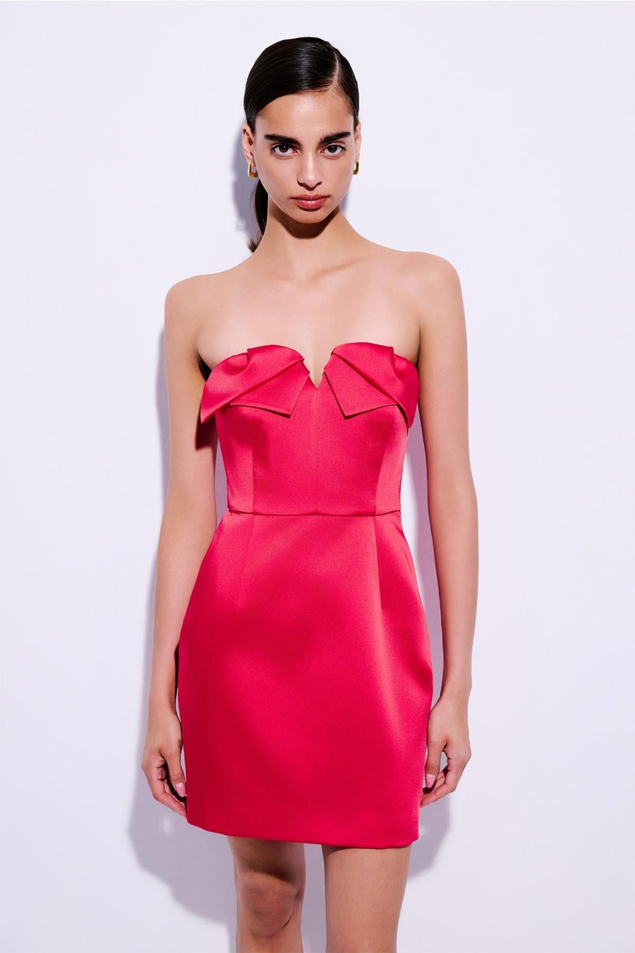 Strapless Draped Detailed  Mini Dress