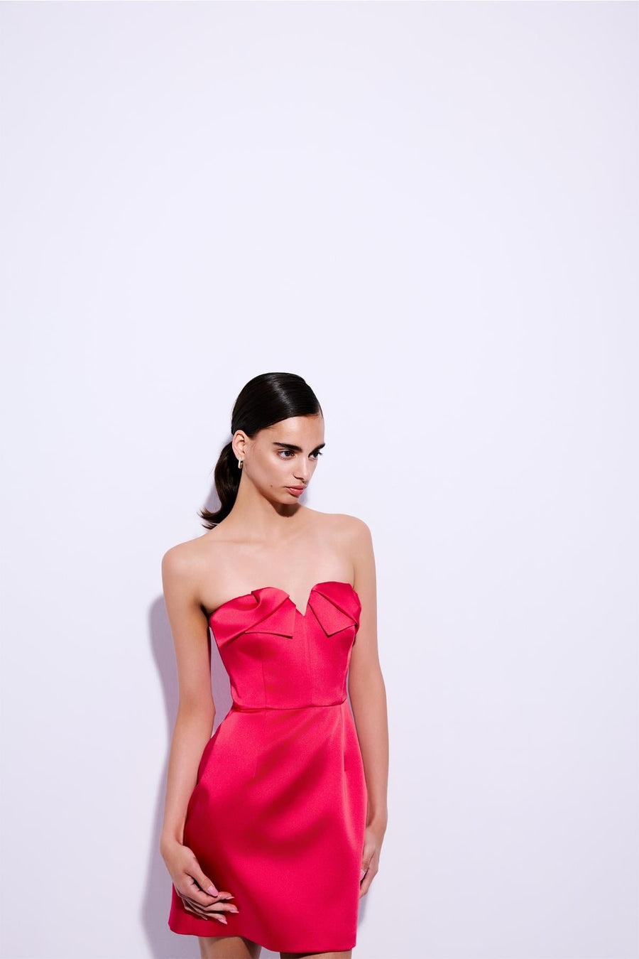 Strapless Draped Detailed  Mini Dress
