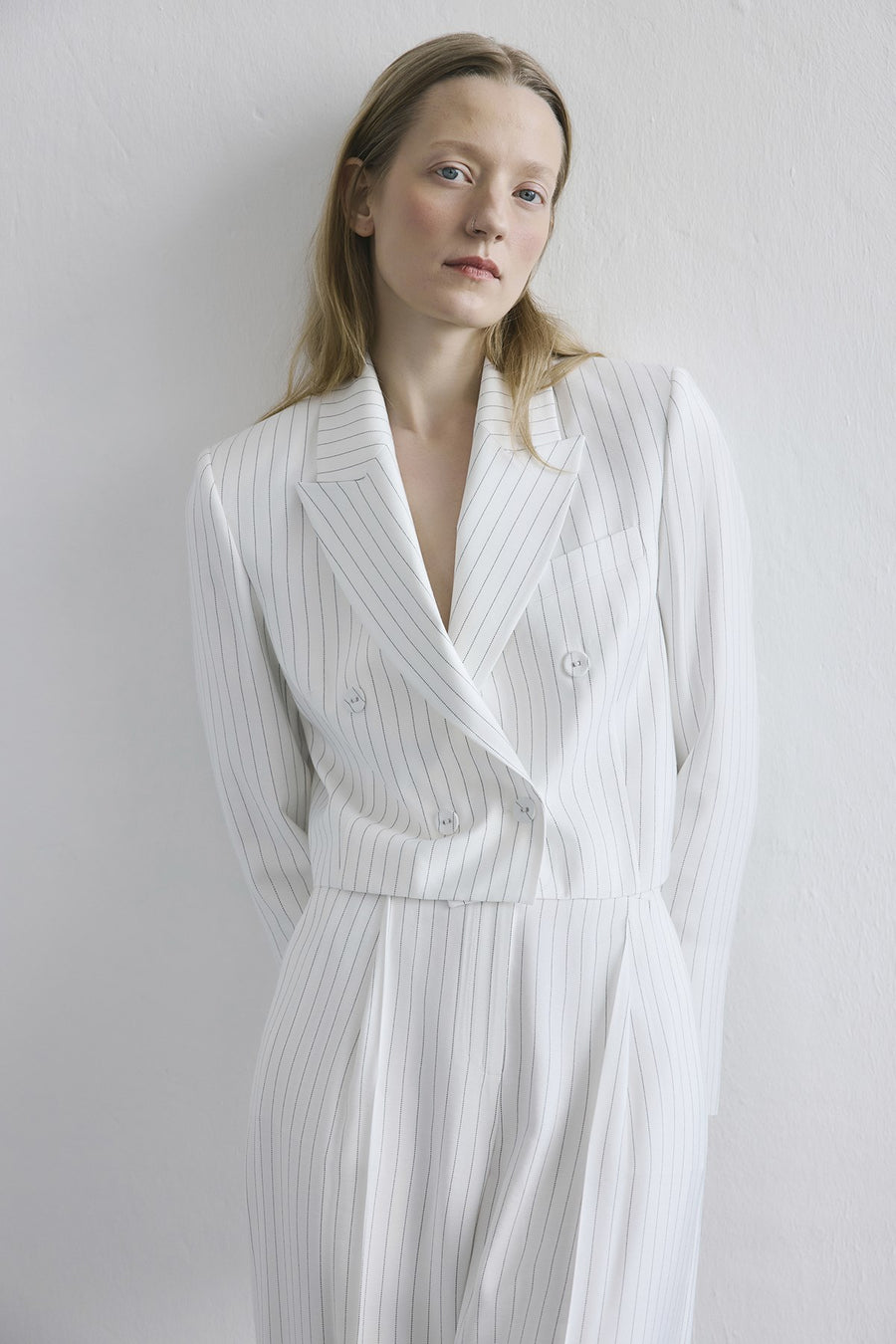 Striped Button Front  Jacket