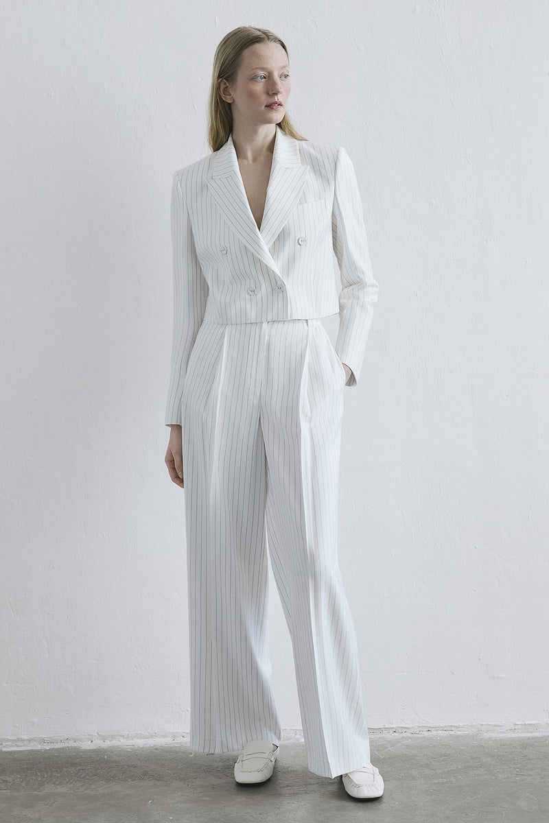 Striped Button Front  Jacket