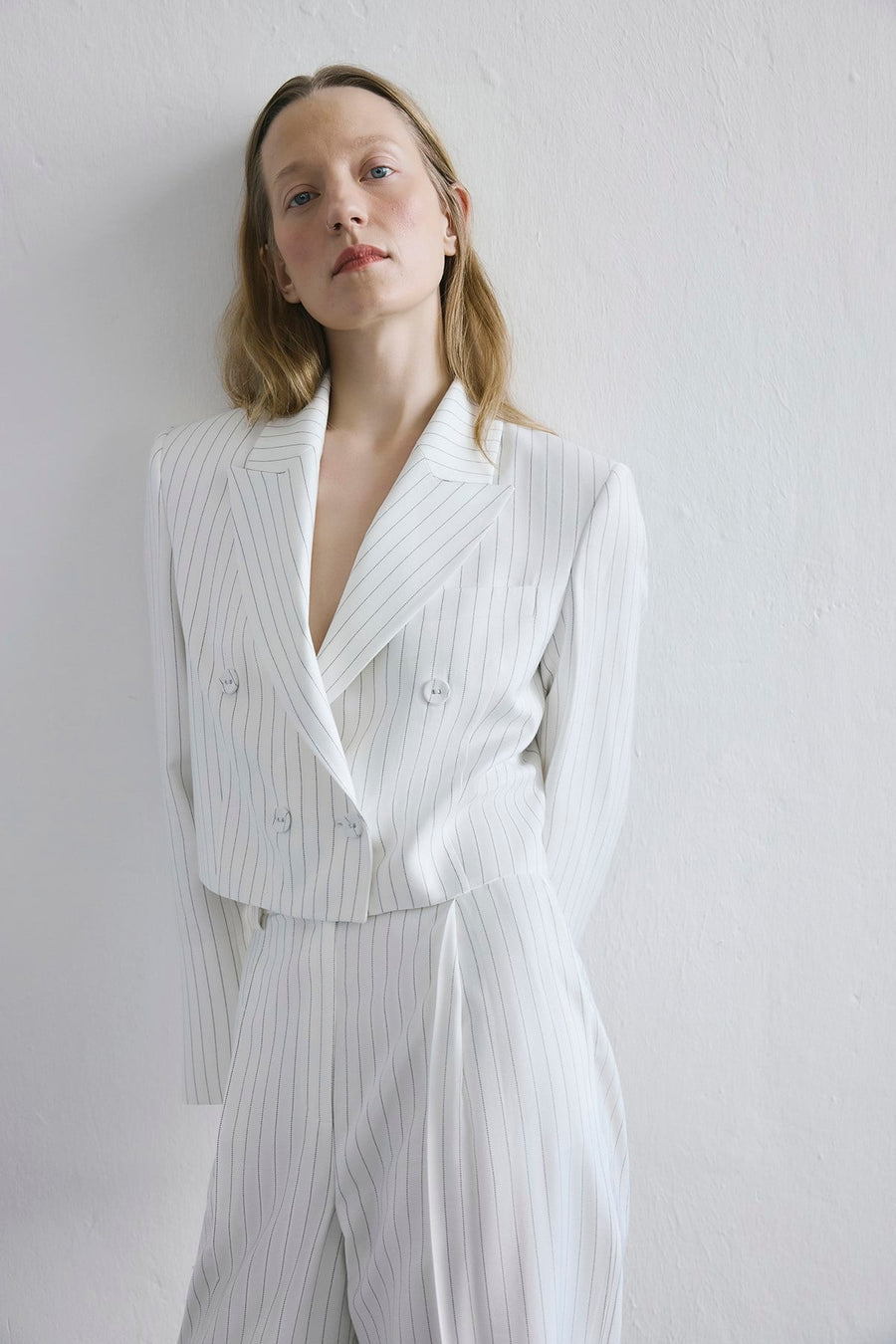 Striped Button Front  Jacket