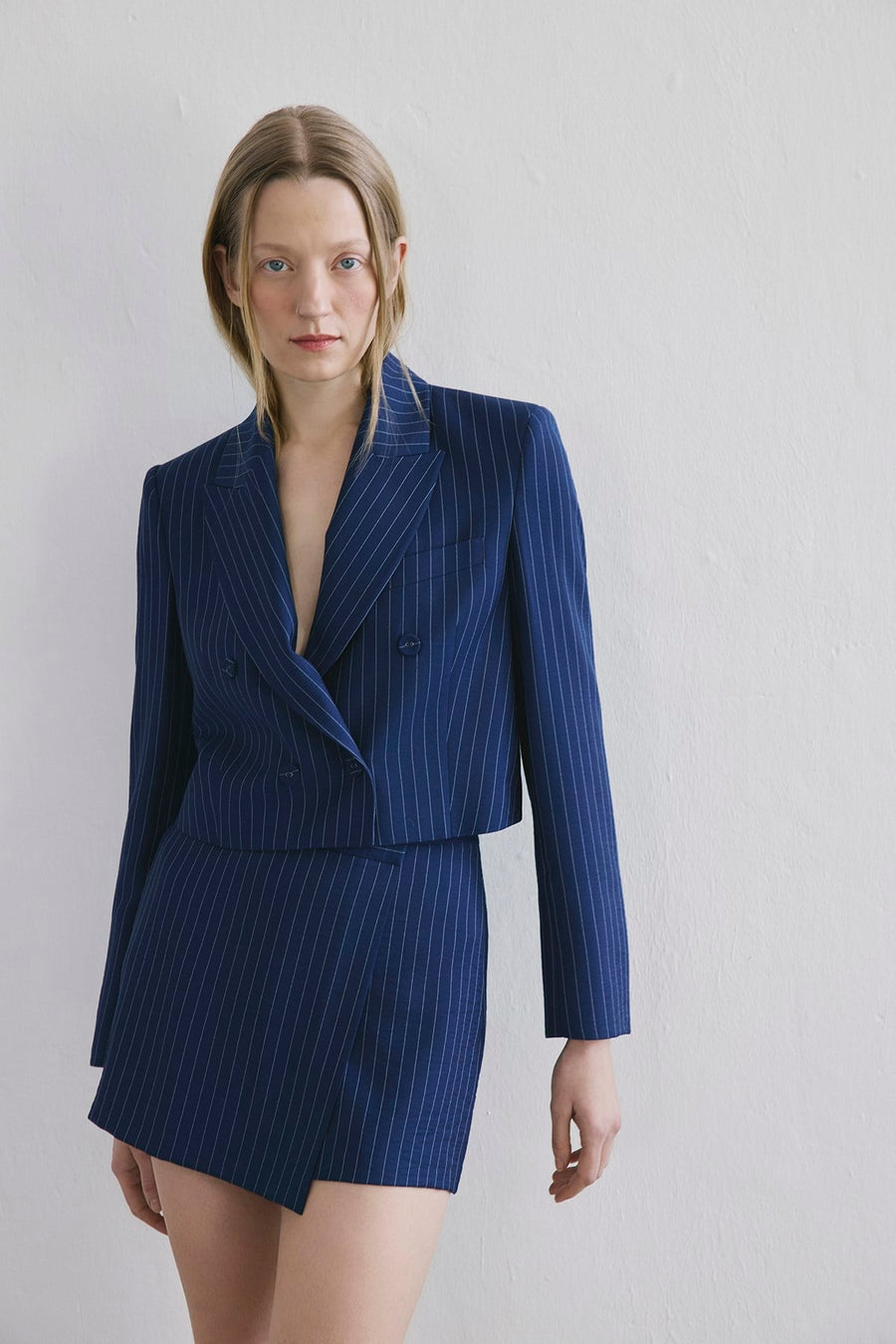 Striped Button Front  Jacket