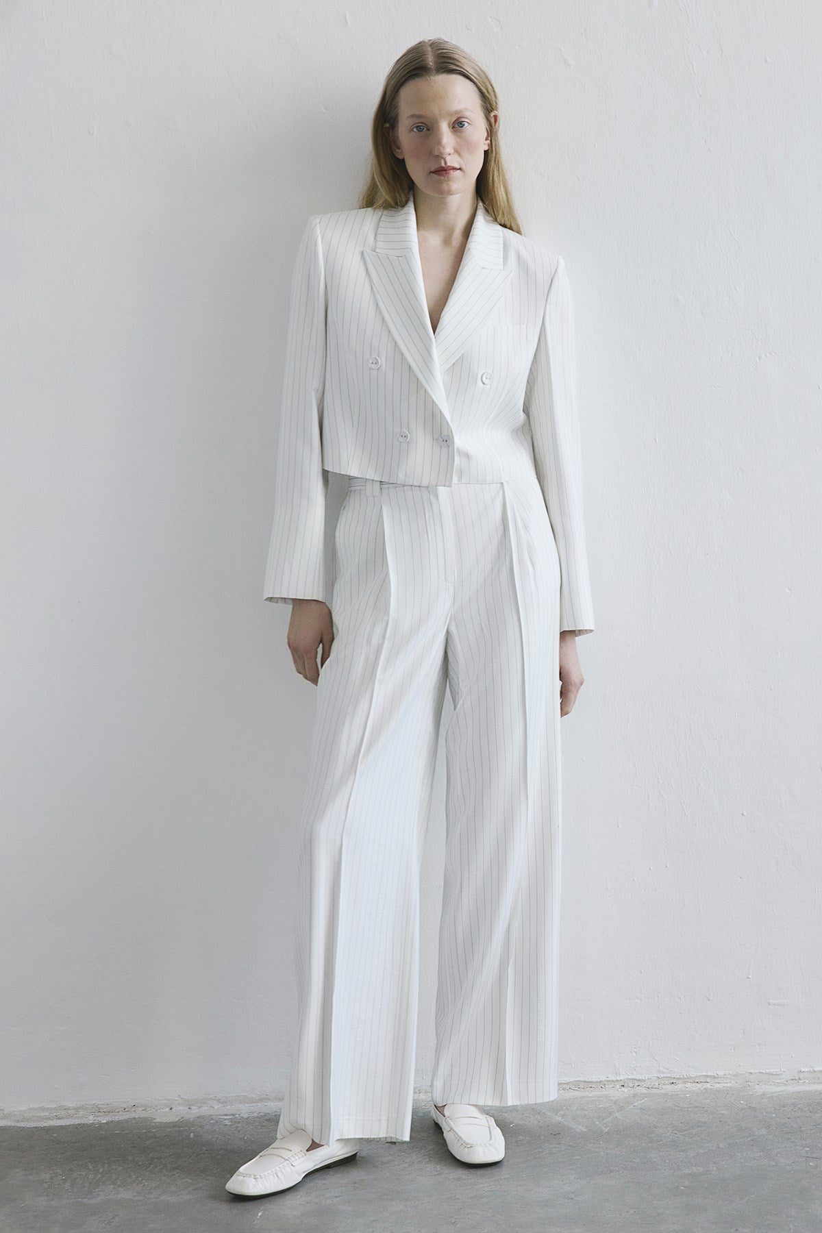 Striped High Waist Wide Leg  Pants